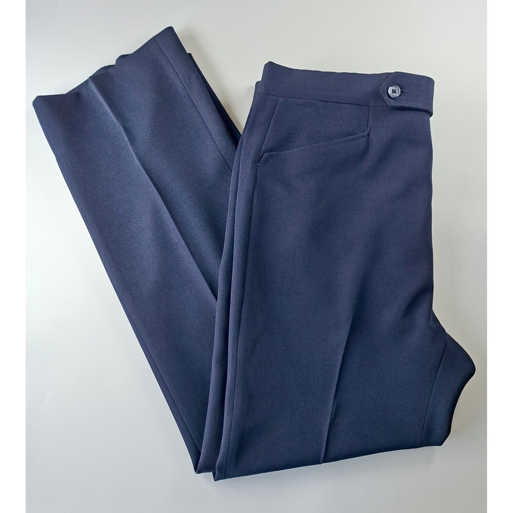 Haggar Expand-O-Matic Navy Blue Dress Pants Slacks 34x30 Vintage Mens Trousers